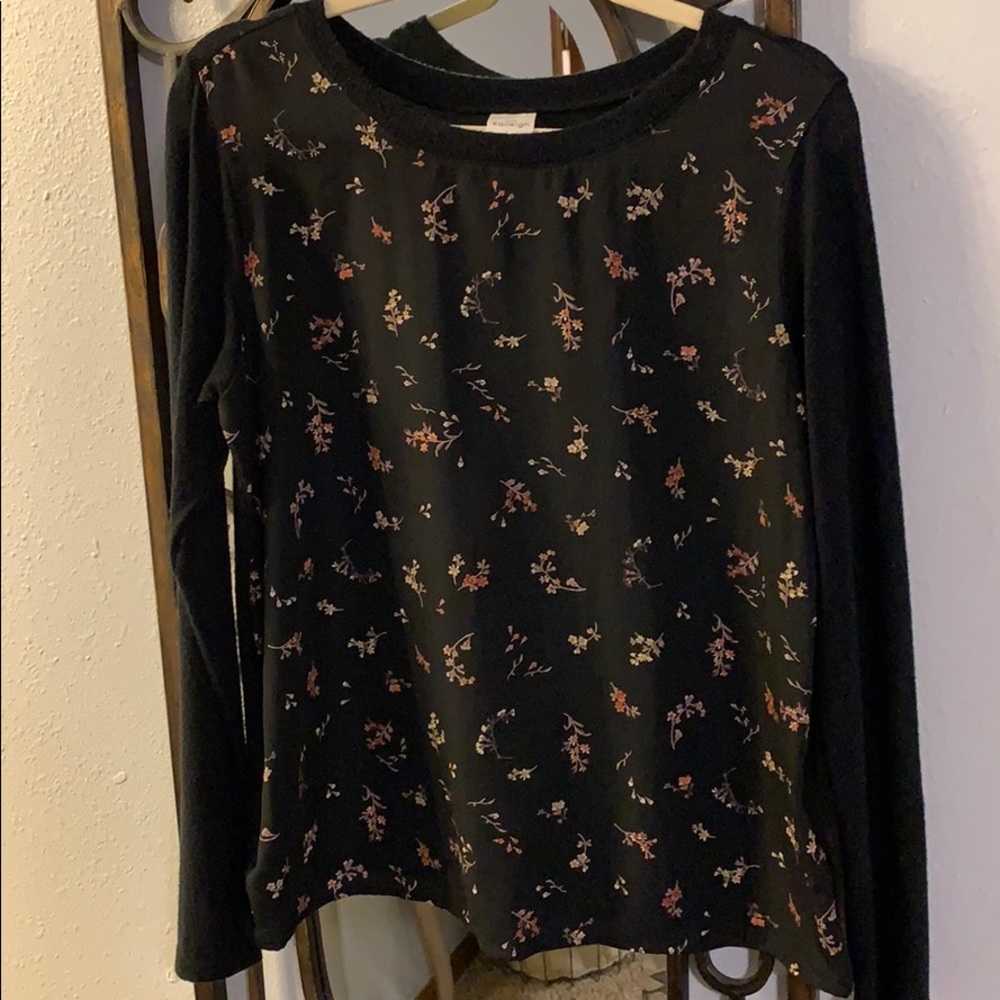 Black Floral Sweater
